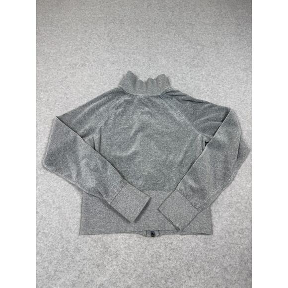 Y2K So Junior Womens Size M Gray Full Zip Velvet Jacket - Picture 2 of 7